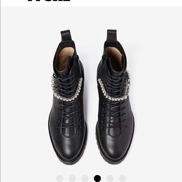 Jimmy Choo
Cruz Flat Crystal/Pearl Detail Boot - Picture 4 of 16